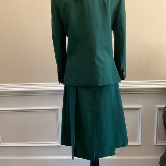 Gucci Made In Italy Mohair Wool Double Breasted Wrap Pleated Skirt Suit 46/44 - Picture 2 of 15